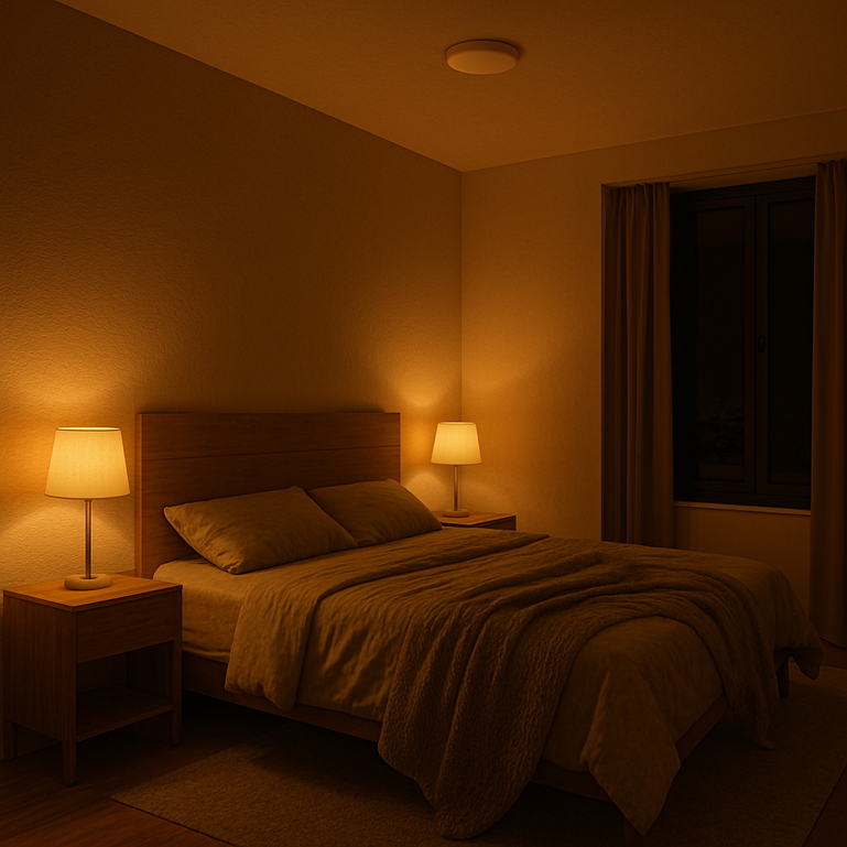 Ánh sáng dịu êm đưa bạn vào giấc ngủ